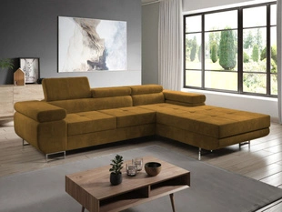 Canapé d'Angle Droite Convertible avec Coffre Solam Jaune