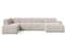 Beige clair \ Velours \ Angle gauche