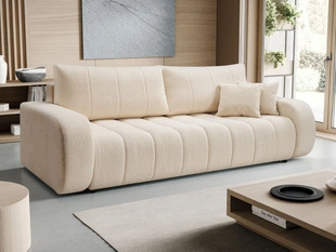 Canapé Droit Convertible avec Coffre Adoro Beige clair