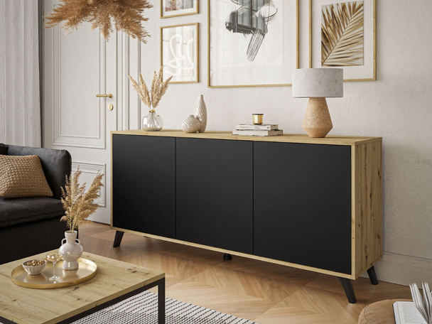 Commode élégante 154 cm Vivance Noir mat