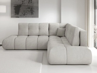 Canapé d'Angle Droite Convertible avec Coffre Kair Gris clair