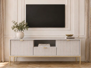 Meuble TV Rangement Amber gris