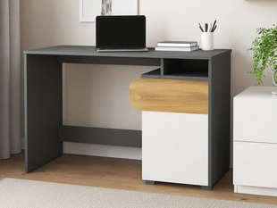 Bureau pour adolescent Casa Chêne de Nash, blanc, gris
