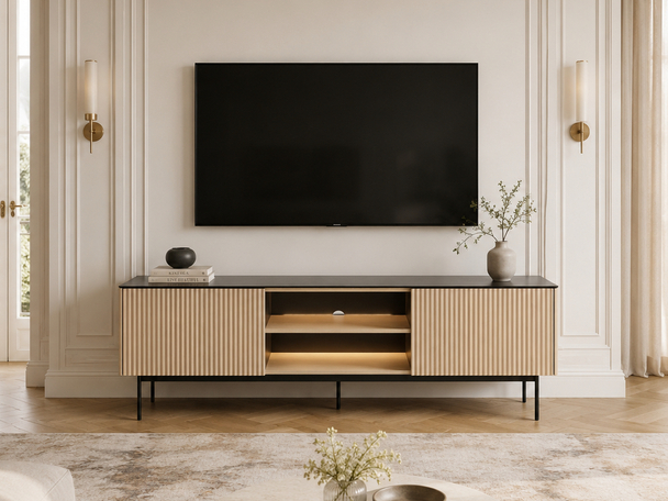 Meuble TV Rangement Auroé Marron