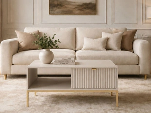 Table Basse avec Rangement Amber Cachemire