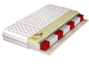 Matelas à ressorts ensachés multipocket avec mousse hautement élastique et thermoélastique Vilo 160x200