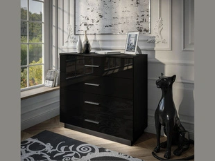 Commode de Rangement avec éclairage LED Nuveo Noir