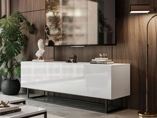 Meuble TV Rangement Nodoo Blanc