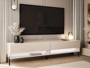 Meuble TV pour salon 180 cm avec pieds en métal Aurelie Cachemire mat