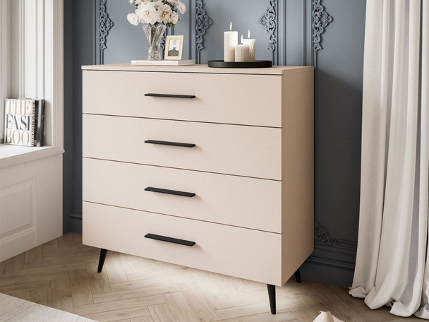 Commode de Rangement avec éclairage LED Nuveo Cachemire