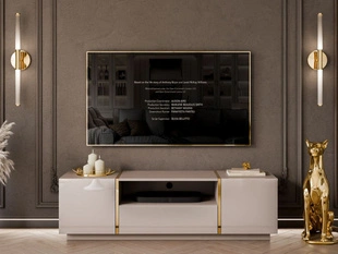 Meuble TV Rangement glamour Lunelie Cachemire