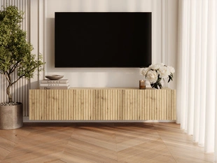 Meuble TV avec portes 150 cm Kioto Chêne Artisan