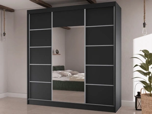 Armoire avec Miroir Maia Noir