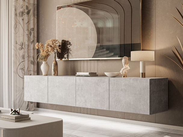 Meuble TV Rangement Nodoo Gris