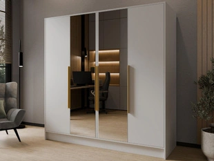 Armoire avec Miroir Lucca Blanc