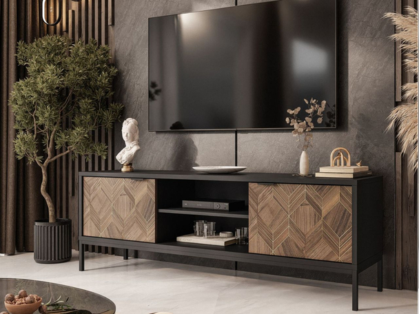 Meuble TV Rangement Tavio Noir