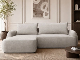 Canapé d'Angle Convertible avec Coffre Levio Beige