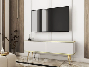 Meuble TV Rangement Diolo blanc
