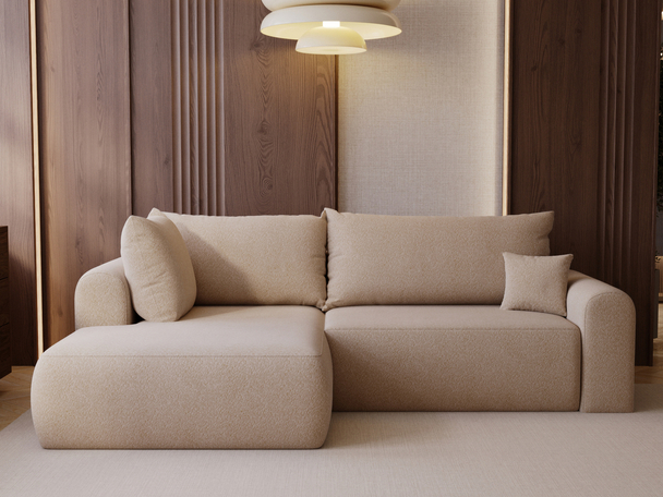 Canapé d'Angle Convertible avec Coffre Savana Bis Beige