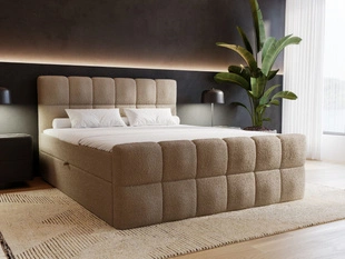 Lit Boxspring avec Coffre de Rangement 180x200 Alicante Marron