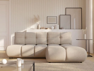 Canapé d'Angle Droite Convertible avec Coffre Milet Beige