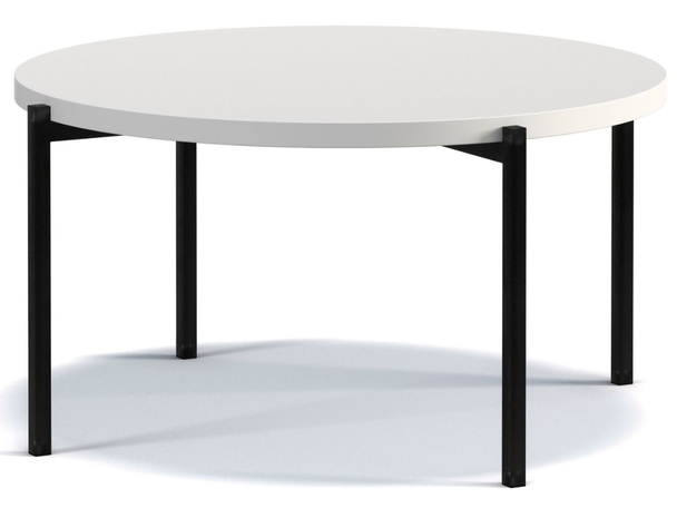 Table basse ronde 84 cm Sevilla Blanc mat
