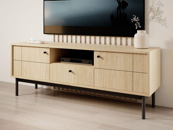 Meuble TV Rangement Julio Marron clair