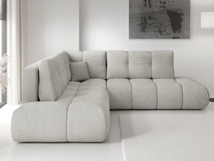 Canapé d'Angle Gauche Convertible avec Coffre Kair Gris clair