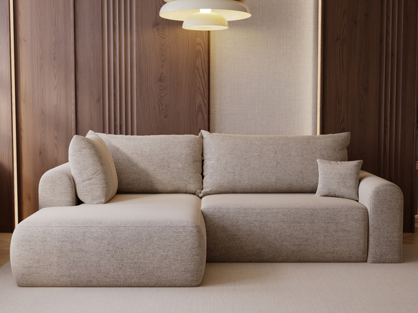 Canapé d'Angle Convertible avec Coffre Savana Bis Beige