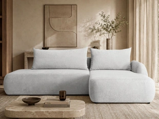 Canapé d'Angle Convertible avec Coffre Velis Gris