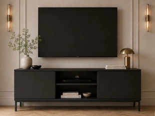 Meuble TV Rangement Soroko Noir
