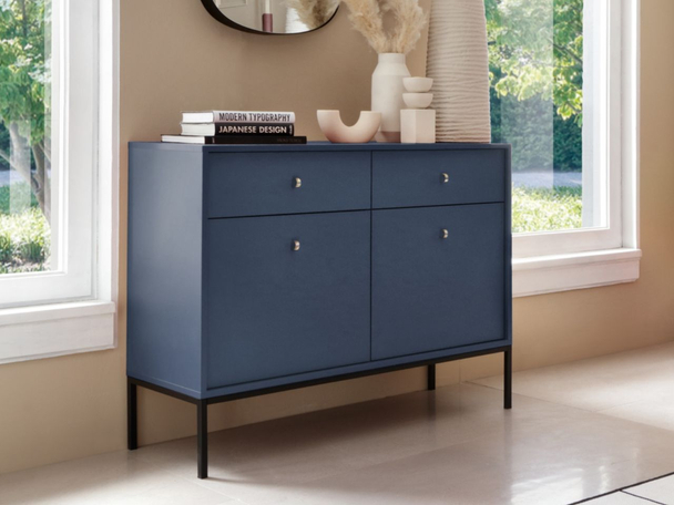 Buffet avec Portes et Tiroirs 104 cm Amor Bleu Marine