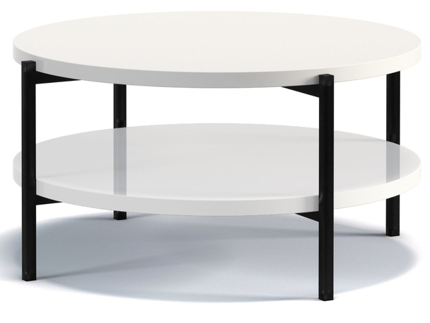 Table basse double Sevilla Brillant blanc