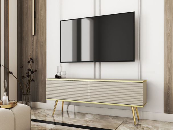 Meuble TV Rangement Diolo Beige
