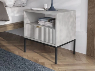 Table de Chevet avec Amber gris