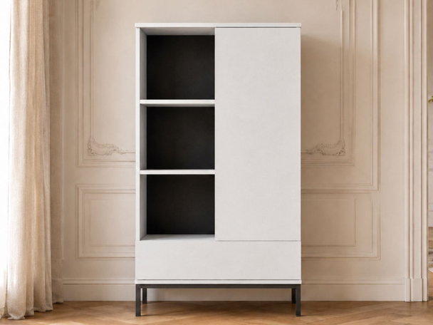Bibliothèque avec tiroir Soroko Blanc