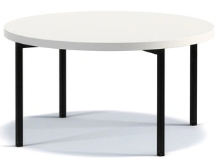 Table basse ronde Sevilla Brillant blanc