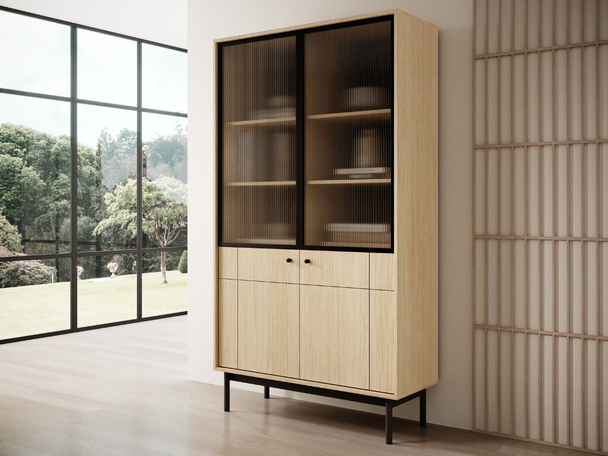 Moderne Vitrine Julio Marron clair