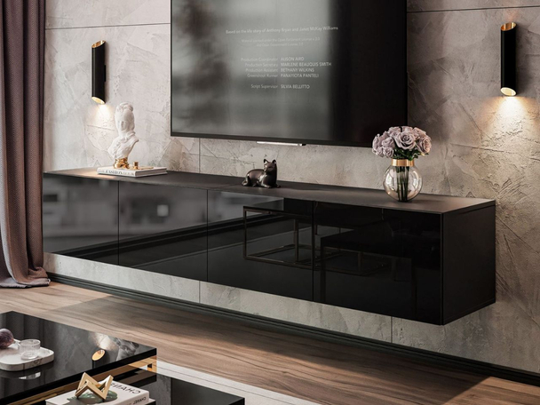 Meuble TV Rangement Nodoo Noir