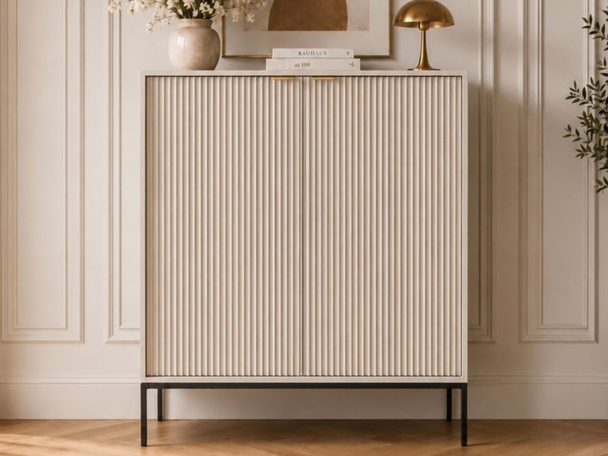 Buffet avec Portes sur Pieds Noirs Amber Cachemire
