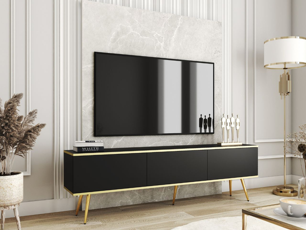 Meuble TV Rangement Diolo noir