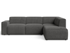 Gris foncé \ Velours \ Angle droit