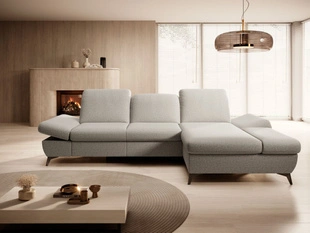 Canapé d'Angle Droite Convertible avec Coffre Hannover Beige