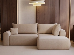 Canapé d'Angle Convertible avec Coffre Savana Bis Beige