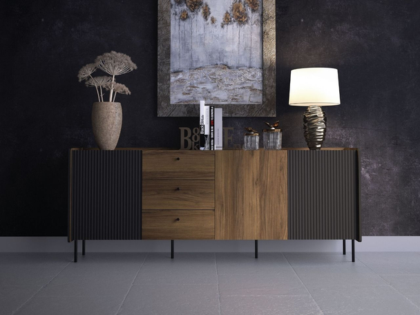 Commode de Rangement Pascale Noyer de Warmie, noir