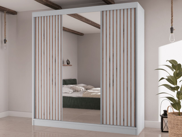 Armoire Portes Coulissantes Lucena Blanc