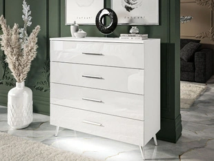Commode de Rangement avec éclairage LED Nuveo Blanc