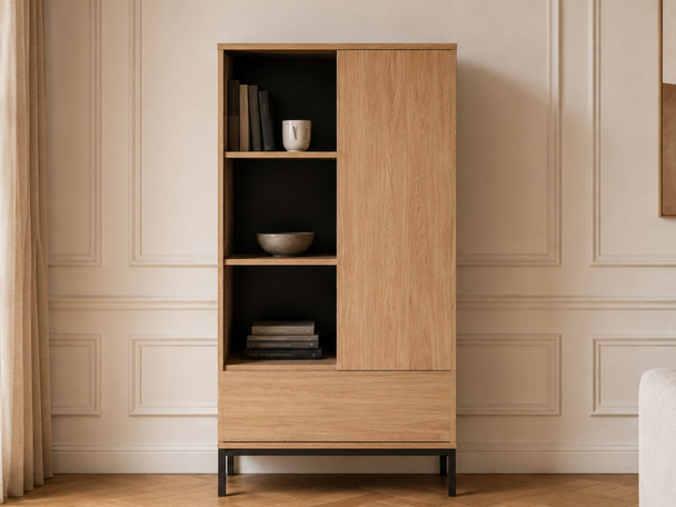 Bibliothèque avec tiroir Soroko Marron