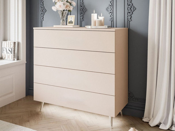 Commode de Rangement avec éclairage LED Nuveo Cachemire