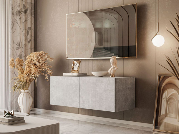 Meuble TV Rangement Nodoo Gris